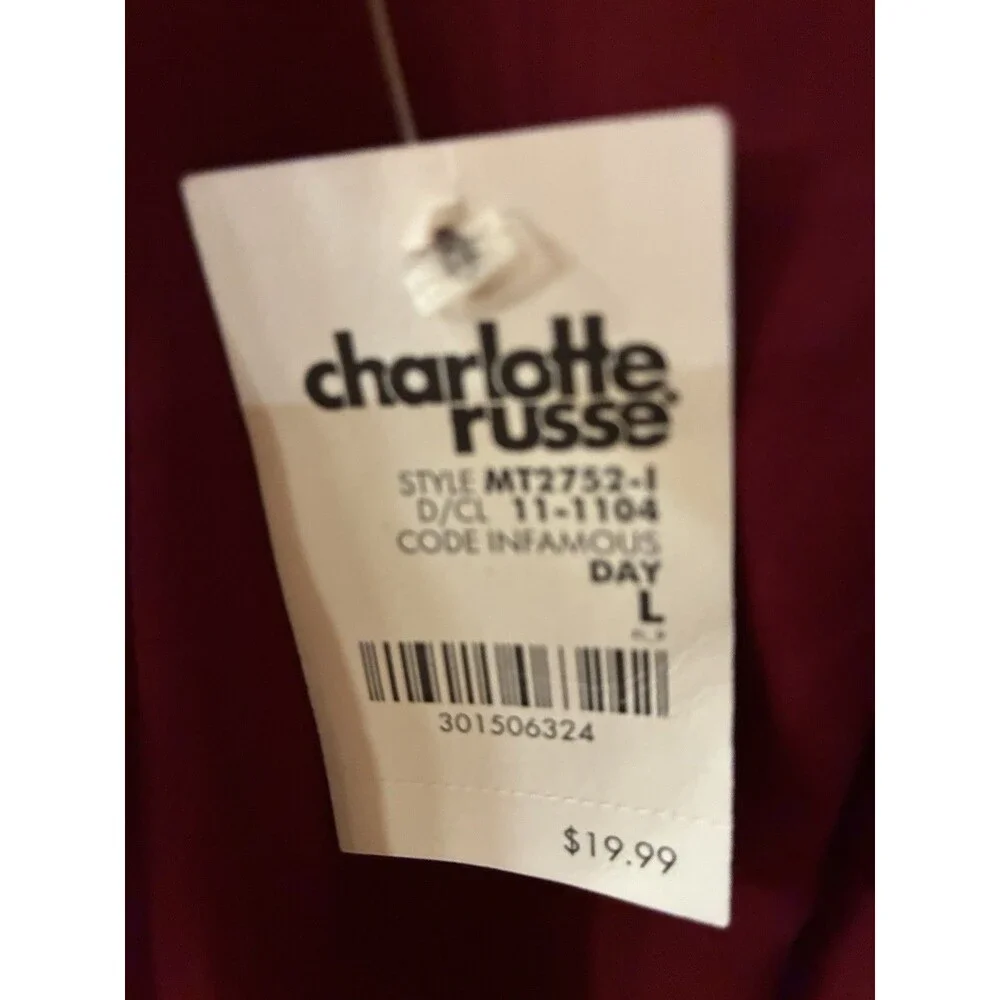 Charlotte Russe Women's Sleeveless Top Sheer, Size L - Picture 5 of 6